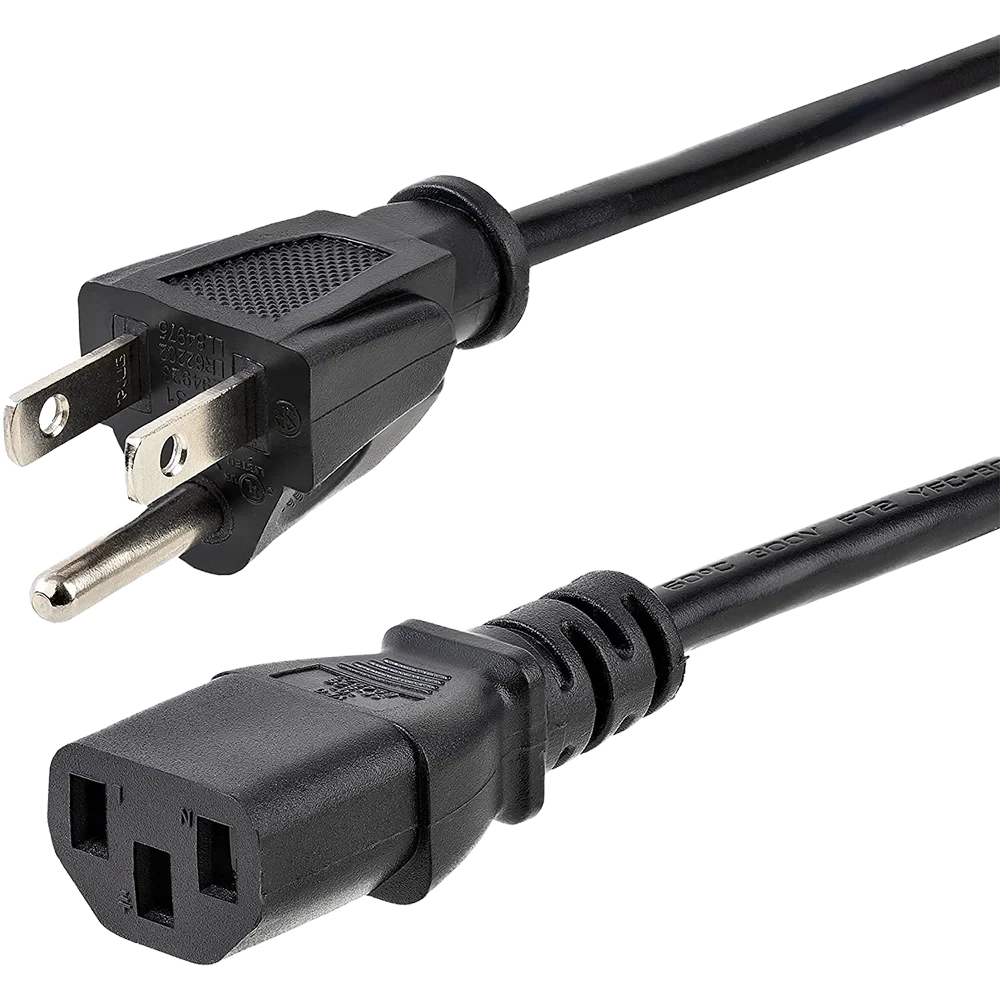 Desktop Power Cable 3 Pin Connector Universal Power Cord