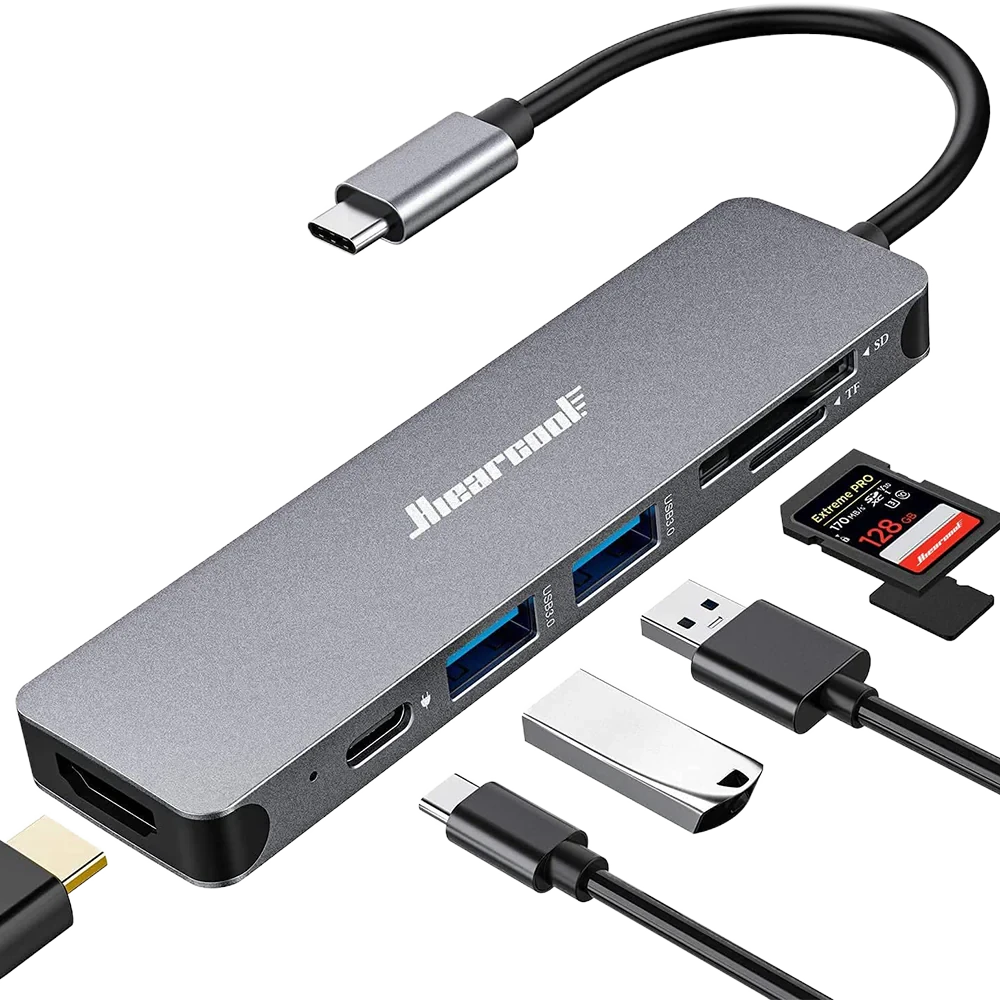 USB C Hub Multiport Adapter - 7 in 1 Dongle